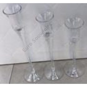 GYERTYATARTÓ ÜVEG 3 DB 1/12 20;23;26 cm 