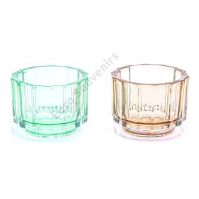 MÉCSESTARTÓ ÜVEG 1/36 9,7x6,6 cm 2 SZÍNBEN