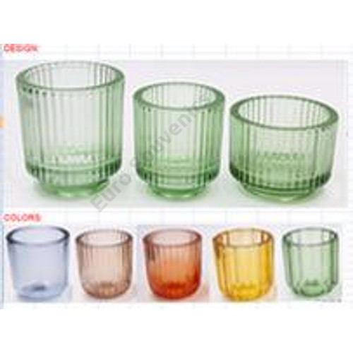 MÉCSESTARTÓ ÜVEG 1/36 9,7x6,6 cm 2 SZÍNBEN