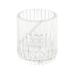 GYERTYATARTÓ ÜVEG KÉTOLDALÚ 1/105 5,5x6 cm