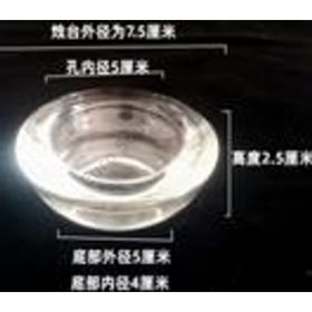 MÉCSESTARTÓ ÜVEG 1/196 7,7x3 cm