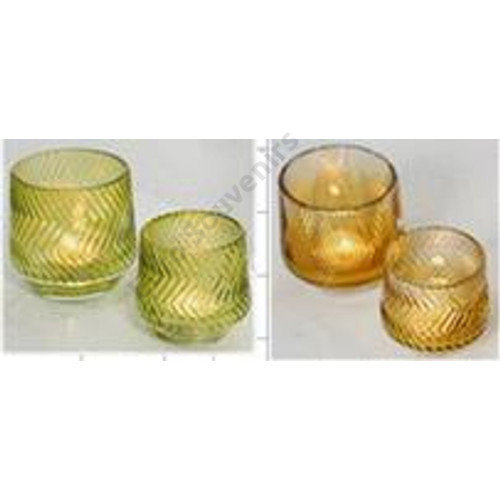 MÉCSESTARTÓ ÜVEG 1/36 8,5x9,7 cm 2 SZÍNBEN