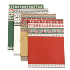 CSOMAGOLÓPAPÍR KARÁCSONYI 10 DB 1/50 80x54 cm 4 SZÍNBEN