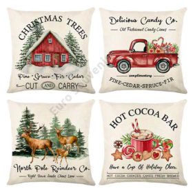 PÁRNAHUZAT KARÁCSONYI 10/300 43x43 cm 4 FÉLE ZSÁKVÁSZON