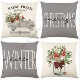 PÁRNAHUZAT KARÁCSONYI 10/200 43x43 cm 3 FÉLE ZSÁKVÁSZON