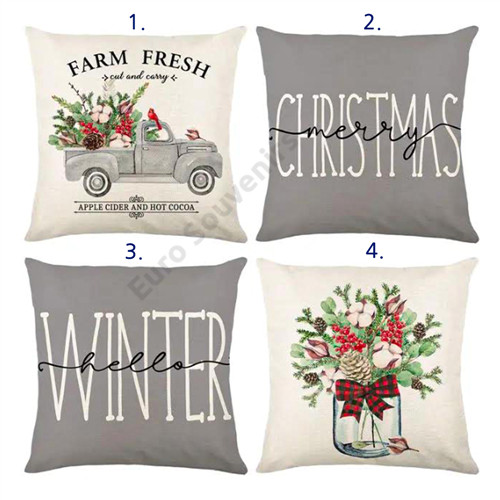 PÁRNAHUZAT KARÁCSONYI 10/200 43x43 cm 3 FÉLE ZSÁKVÁSZON