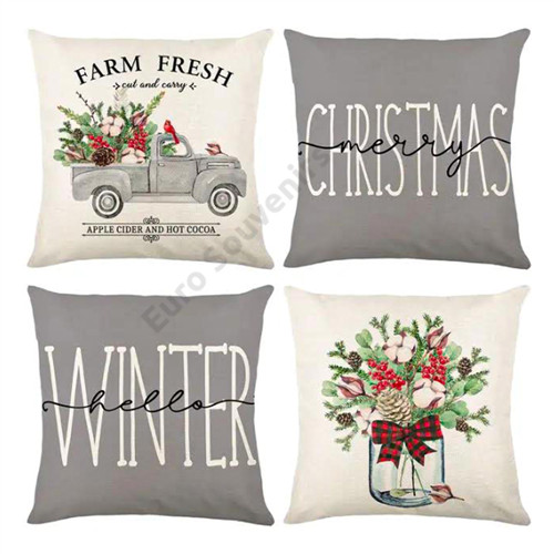 PÁRNAHUZAT KARÁCSONYI 10/200 43x43 cm 3 FÉLE ZSÁKVÁSZON