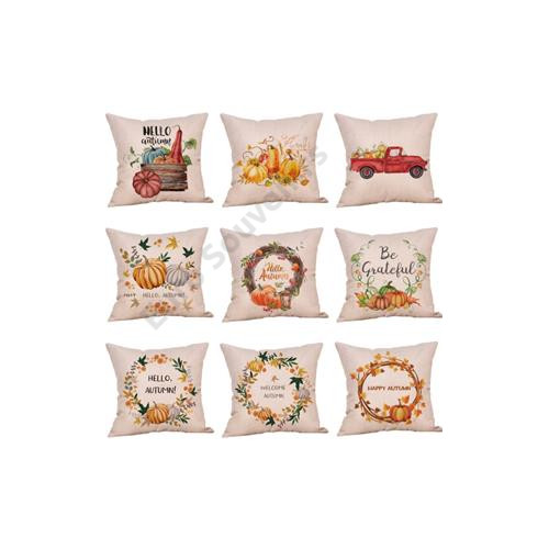 PÁRNAHUZAT ŐSZI 4/300 44x44 cm 2 FÉLE ZSÁKVÁSZON