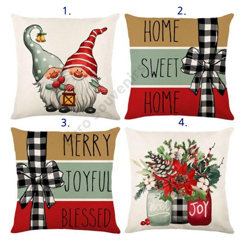 PÁRNAHUZAT KARÁCSONYI 4/300 45x45 cm 4 FÉLE ZSÁKVÁSZON