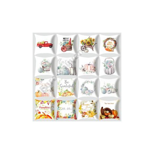 PÁRNAHUZAT ŐSZI 4/300 44x44 cm 2 FÉLE POLYESTER