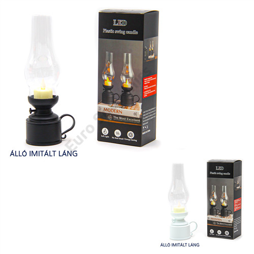 LÁMPÁS LEDES 1/120 11x11x24,5 cm 2 SZÍNBEN FIX LÁNG