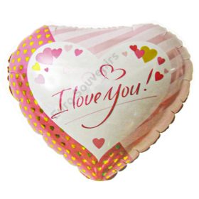 LUFI SZÍV 10/500 45 cm I LOVE YOU RÓZSASZÍN