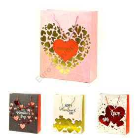 AJÁNDÉKTASAK VELENTÍN 12/480 26x32x10 cm 4 FÉLE