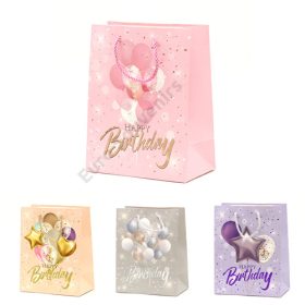 AJÁNDÉKTASAK SZÜLINAPOS 12/720 23x18x10 cm 4 FÉLE 