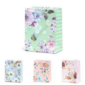 AJÁNDÉKTASAK VIRÁGOS 12/480 26x32x10 cm 4 FÉLE