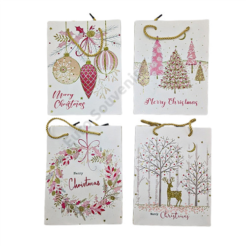 AJÁNDÉKTASAK KARÁCSONYI 12/720 18x23x10 cm 4 FÉLE