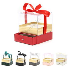 VIRÁGDOBOZ AKRIL FIÓKOS 1/48 14x14x16,5 cm 6 SZÍNBEN