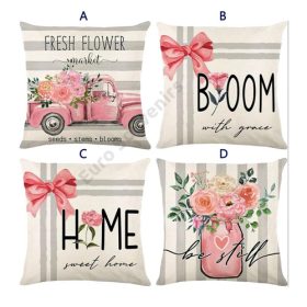 PÁRNAHUZAT TAVASZI 10/300 44x44 cm 4 FÉLE ZSÁKVÁSZON