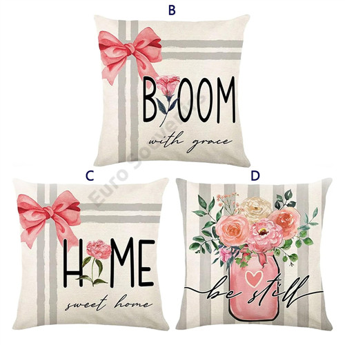 PÁRNAHUZAT TAVASZI 10/300 44x44 cm 4 FÉLE ZSÁKVÁSZON