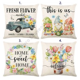 PÁRNAHUZAT TAVASZI 10/300 43x43 cm 4 FÉLE POLYESTER