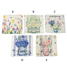 PÁRNAHUZAT TAVASZI 10/300 44x44 cm 5 FÉLE ZSÁKVÁSZON