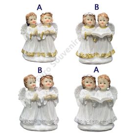 ANGYALPÁR 1/96 7,5x4,5x10,5 cm ARANY,EZÜST 2 FÉLE