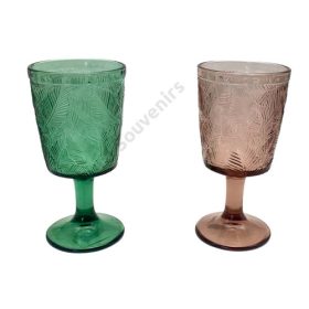 ÜVEG POHÁR TALPAS 1/48 8x17 cm 2 SZÍNBEN