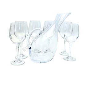 DEKANTÁLÓ + 6 DB POHÁR 1/6 DEKANTÁLÓ 32 cm