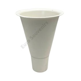 VÁZA MŰANYAG FEHÉR 1/200 15x22 cm