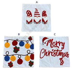 PÁRNAHUZAT KARÁCSONYI,HÍMZETT 1/100 45x45 cm 3 FÉLE