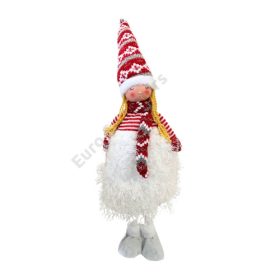 KISLÁNY ÁLLÓ 1/48 60 cm KÖTÖTT RUHÁS