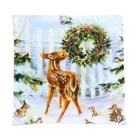 PÁRNAHUZAT KARÁCSONYI 10/300 45x45 cm  POLYESTER 2 FÉLE