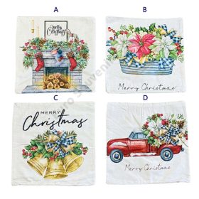 PÁRNAHUZAT KARÁCSONYI 10/300 45x45 cm 4 FÉLE ZSÁKVÁSZON