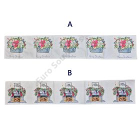   ASZTALI FUTÓ KARÁCSONYI 1/200 33x180 cm 2 FÉLE ZSÁKVÁSZON