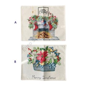   TÁNYÉRALÁTÉT KARÁCSONYI 4/400 32x41 cm 2 FÉLE ZSÁKVÁSZON