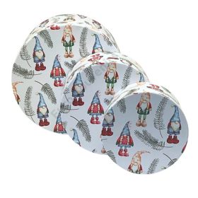   PAPÍRDOBOZ KEREK 3 DB KARÁCSONYI 1/30 21x11,5;17x9;14x7,5 cm