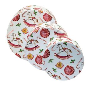   PAPÍRDOBOZ KEREK 3 DB KARÁCSONYI 1/30 21x11,5;17x9;14x7,5 cm