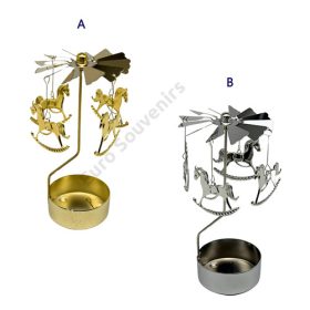 MÉCSESTARTÓ FORGÓ 1/96 HINTALOVAS 4,5x12 cm 2 SZÍNBEN