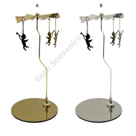 MÉCSESTARTÓ FORGÓ 1/48 ANGYALOS 11x20 cm 2 SZÍNBEN