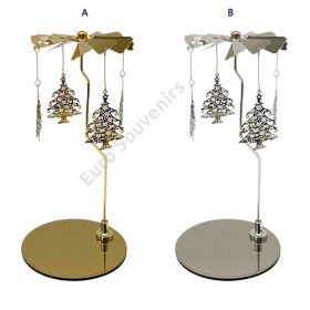 MÉCSESTARTÓ FORGÓ 1/48 KARÁCSONYFÁS 11x20 cm 2 SZÍNBEN