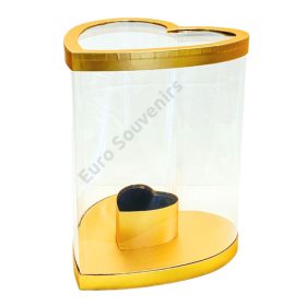 VIRÁGDOBOZ SZÍV 1/8 40x50 CM ARANY