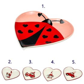 TÁNYÉR SZÍV 12/96 MANÓS 16,5x15,5 cm 5 FÉLE