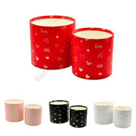 PAPÍRDOBOZ 2 DB 1/36 14,5x15;18x17 cm 4 SZÍNBEN