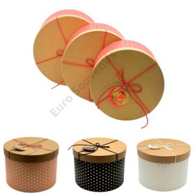   PAPÍRDOBOZ PÖTTYÖS 3 DB 1/18 21x14;23x16;24,5x17 cm 4 SZÍNBEN