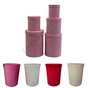   PAPÍRDOBOZ BÁRSONY 5 DB 1/4 18x20;20,5x22;24x24;28x35;30x40 cm 6 SZÍNBEN