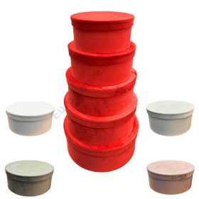   PAPÍRDOBOZ BÁRSONY 5 DB 1/6 19x8,5;22x10;25x10,5;28x11,5;31x12,5 cm 5 SZÍNBEN