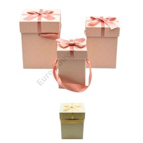   PAPÍRDOBOZ 3 DB 1/36 12,5x12,5x16;10,5x10,5x14,5;8,5x8,5x12,5 cm 2 SZÍNBEN