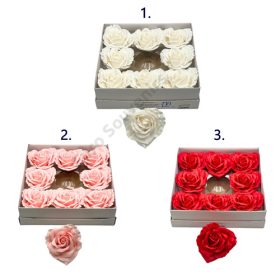 SZAPPANRÓZSAFEJ SZÍV 9 DB 1/42 6,5x9 cm 3 SZÍNBEN