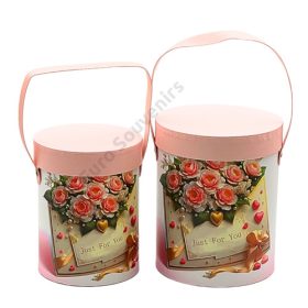 PAPÍRDOBOZ 2 DB 1/48 12x15,5;14x17,5 cm VIRÁGOS 