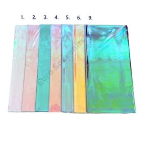 CSOMAGOLÓFÓLIA 20 DB 1/100 57x57 cm 7 SZÍNBEN, IRIZÁLÓ